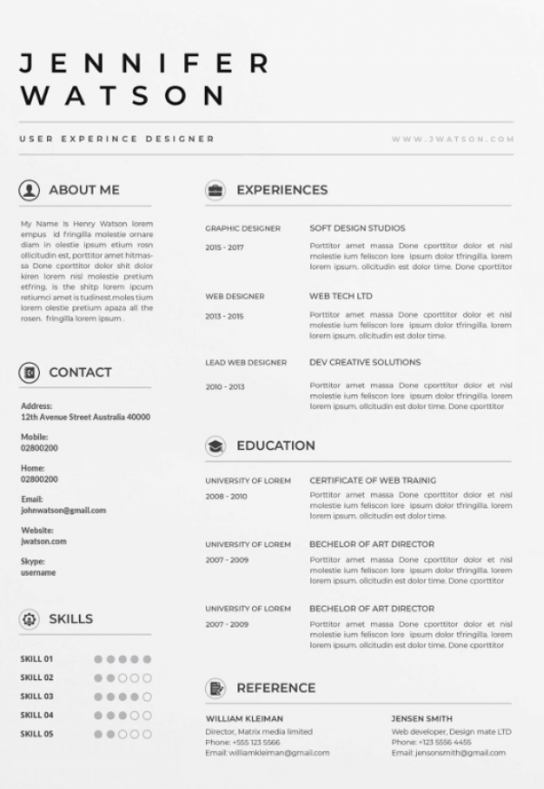 Desain CV Elegan